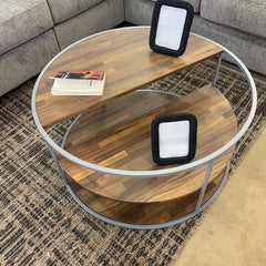 Orrin Gray & Walnut Coffee Table - Ornate Home