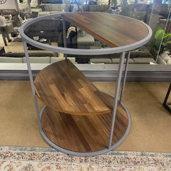 Orrin Gray & Walnut End Table - Ornate Home