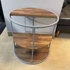 Orrin Gray & Walnut End Table - Ornate Home