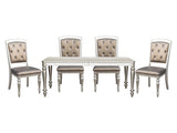 Orsina Silver 5-piece Dinig Table Set - Ornate Home