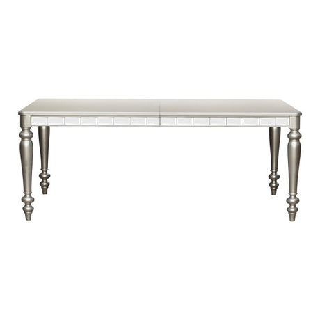 Orsina Silver Mirrored Extendable Dining Table - Ornate Home