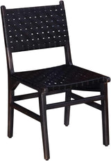 Orson Black Leather Dining Chair (Set of 2) - Ornate Home