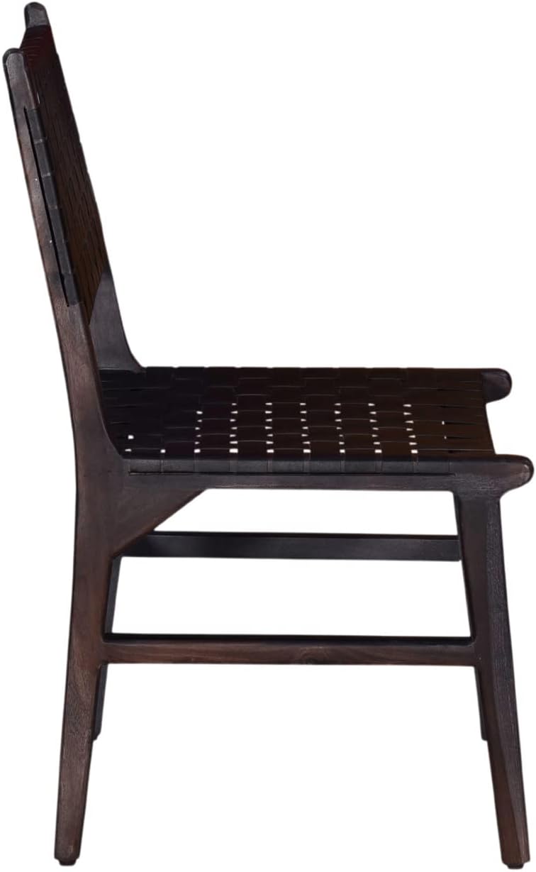 Orson Black Leather Dining Chair (Set of 2) - Ornate Home