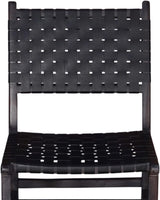 Orson Black Leather Dining Chair (Set of 2) - Ornate Home