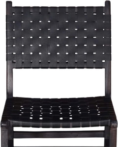 Orson Black Leather Dining Chair (Set of 2) - Ornate Home