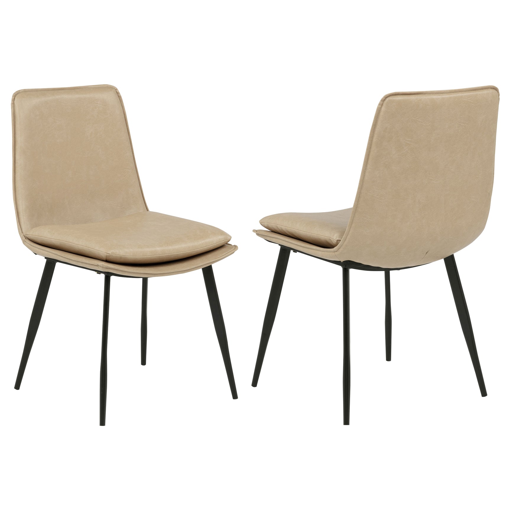 Ortega Tan Upholstered Dining Side Chair (Set of 2) - Ornate Home