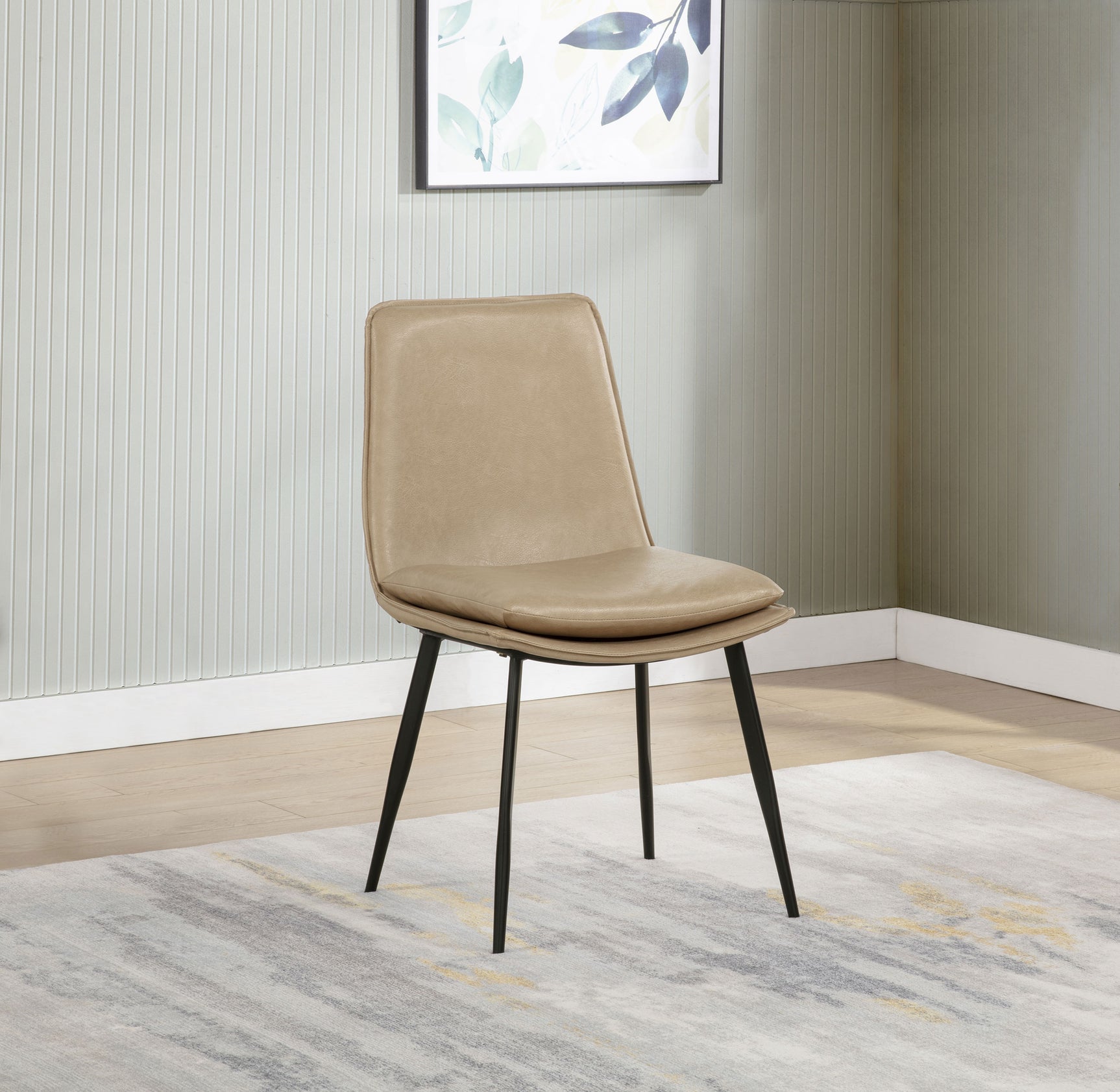 Ortega Tan Upholstered Dining Side Chair (Set of 2) - Ornate Home