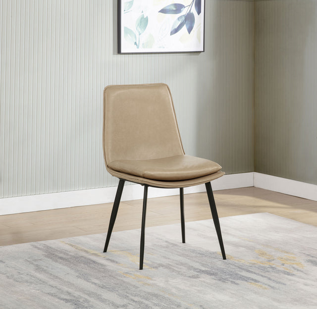 Ortega Tan Upholstered Dining Side Chair (Set of 2) - Ornate Home