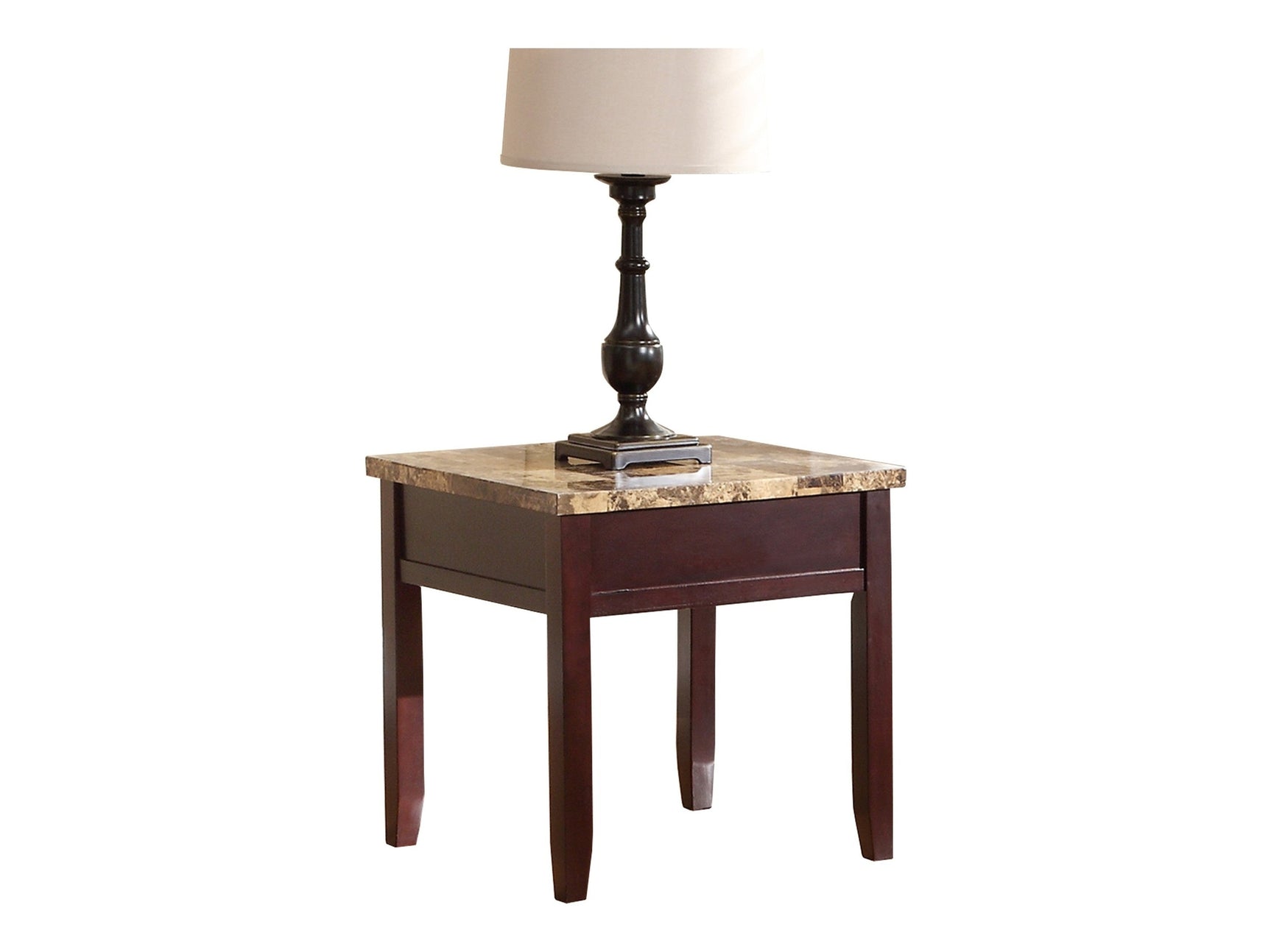 Orton Dark Cherry End Table - Ornate Home