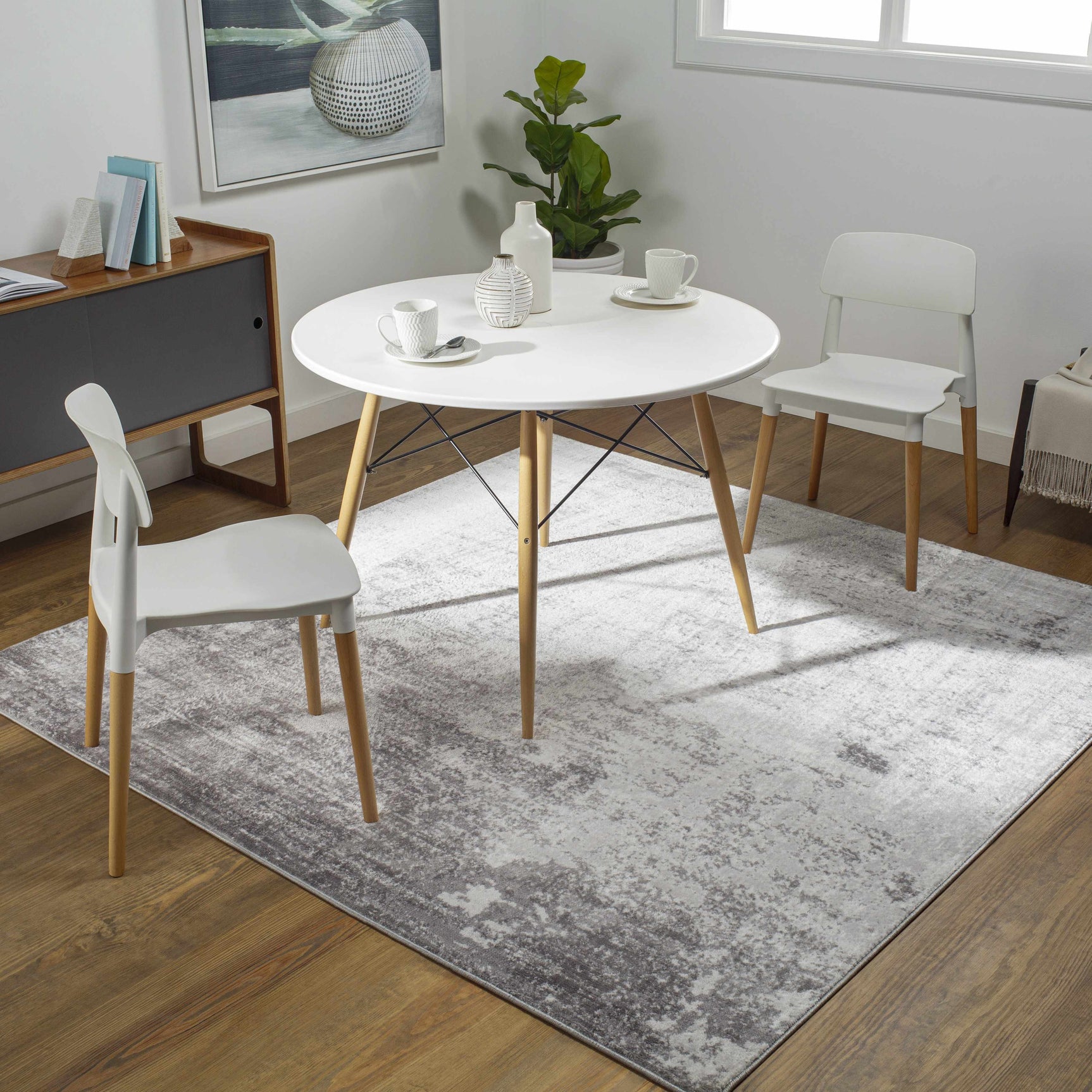 Ortonville Abstract Gray Rug - Ornate Home