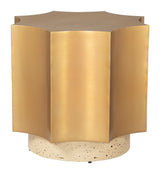 Osam Gold & Beige Side Table - Ornate Home