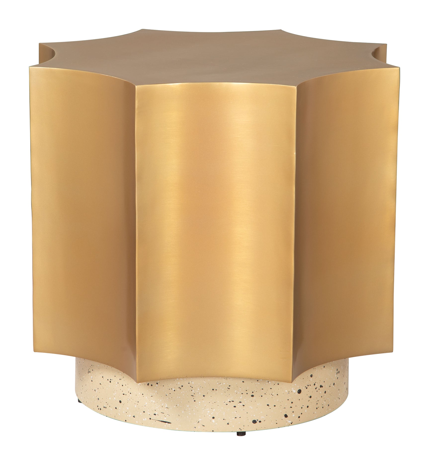 Osam Gold & Beige Side Table - Ornate Home