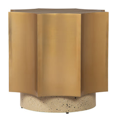 Osam Gold & Beige Side Table - Ornate Home