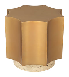 Osam Gold & Beige Side Table - Ornate Home