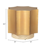 Osam Gold & Beige Side Table - Ornate Home