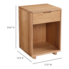 Osamu Natural Oak Nightstand - Ornate Home