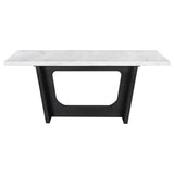 Osborne Rustic Espresso 72-inch Marble Top Dining Table - Ornate Home