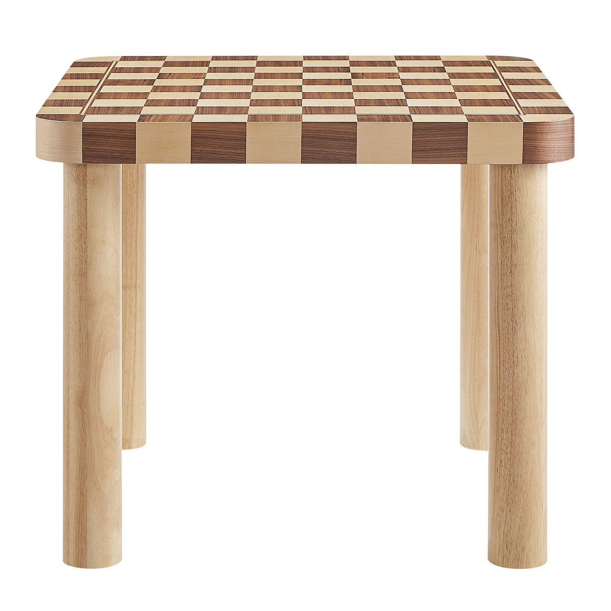 Oscar Oak/Walnut 36 Inch Square Checkered Dining Table - Ornate Home