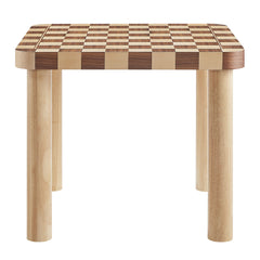 Oscar Oak/Walnut 36 Inch Square Checkered Dining Table - Ornate Home