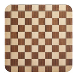 Oscar Oak/Walnut 36 Inch Square Checkered Dining Table - Ornate Home