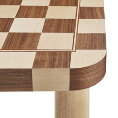 Oscar Oak/Walnut 36 Inch Square Checkered Dining Table - Ornate Home