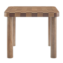 Oscar Walnut/Dark Walnut 36 Inch Square Checkered Dining Table - Ornate Home