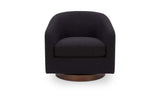 Oscy Black Swivel Chair - Ornate Home