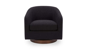 Oscy Black Swivel Chair - Ornate Home