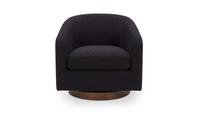 Oscy Black Swivel Chair - Ornate Home