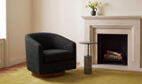 Oscy Black Swivel Chair - Ornate Home