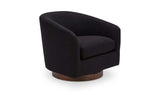 Oscy Black Swivel Chair - Ornate Home