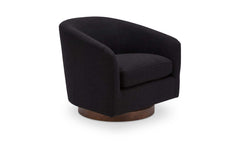 Oscy Black Swivel Chair - Ornate Home