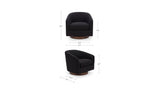 Oscy Black Swivel Chair - Ornate Home