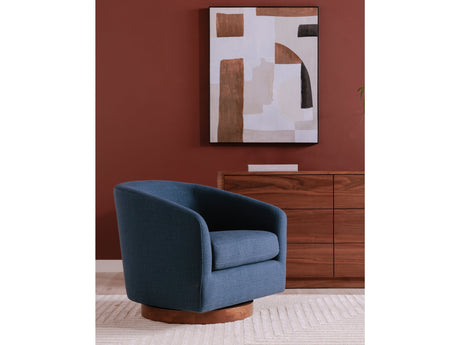 Oscy Dark Atlantic Swivel Chair - Ornate Home