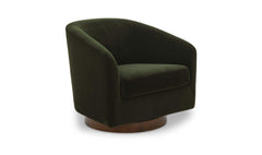 Oscy Dark Green Swivel Chair - Ornate Home