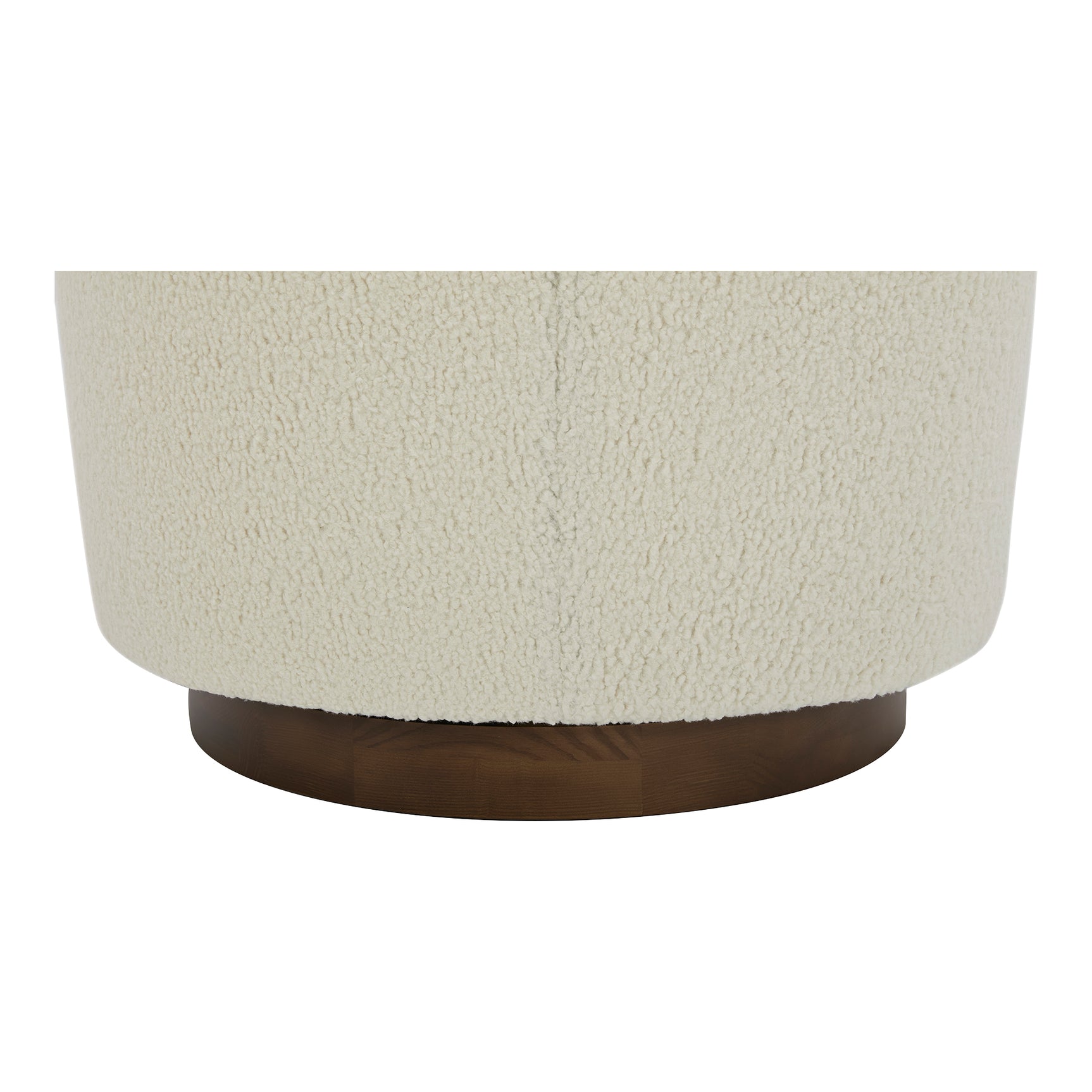 Oscy Faux Shearling White Swivel Chair - Ornate Home