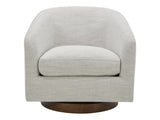 Oscy Splashed White Swivel Chair - Ornate Home