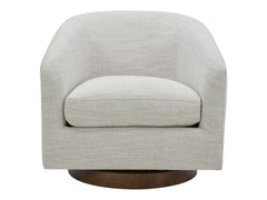 Oscy Splashed White Swivel Chair - Ornate Home