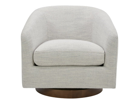 Oscy Splashed White Swivel Chair - Ornate Home