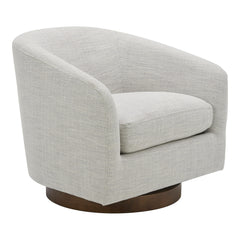 Oscy Splashed White Swivel Chair - Ornate Home