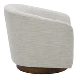 Oscy Splashed White Swivel Chair - Ornate Home