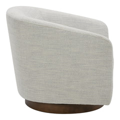 Oscy Splashed White Swivel Chair - Ornate Home