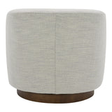 Oscy Splashed White Swivel Chair - Ornate Home
