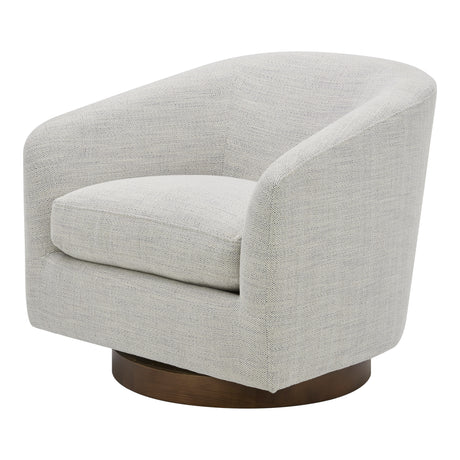 Oscy Splashed White Swivel Chair - Ornate Home