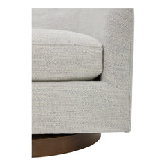 Oscy Splashed White Swivel Chair - Ornate Home
