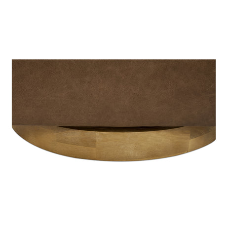 Oscy Tan Leather Leather Swivel Chair - Ornate Home