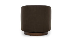 Oscy Taupe Leather Swivel Chair - Ornate Home