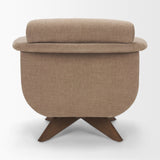 Oskar Chocolate/Brown Fabric Swivel Accent Chair - Ornate Home