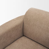 Oskar Chocolate/Brown Fabric Swivel Accent Chair - Ornate Home