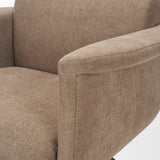 Oskar Chocolate/Brown Fabric Swivel Accent Chair - Ornate Home